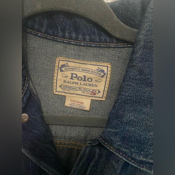 Polo by Ralph Lauren Classic Blue Jean Jacket with  patches - Picture 4 of 7